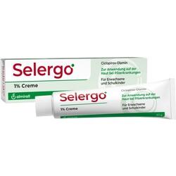 Eine Tube und Schachtel der Creme "Selergon" zur Hautbehandlung von Pilzinfektionen.